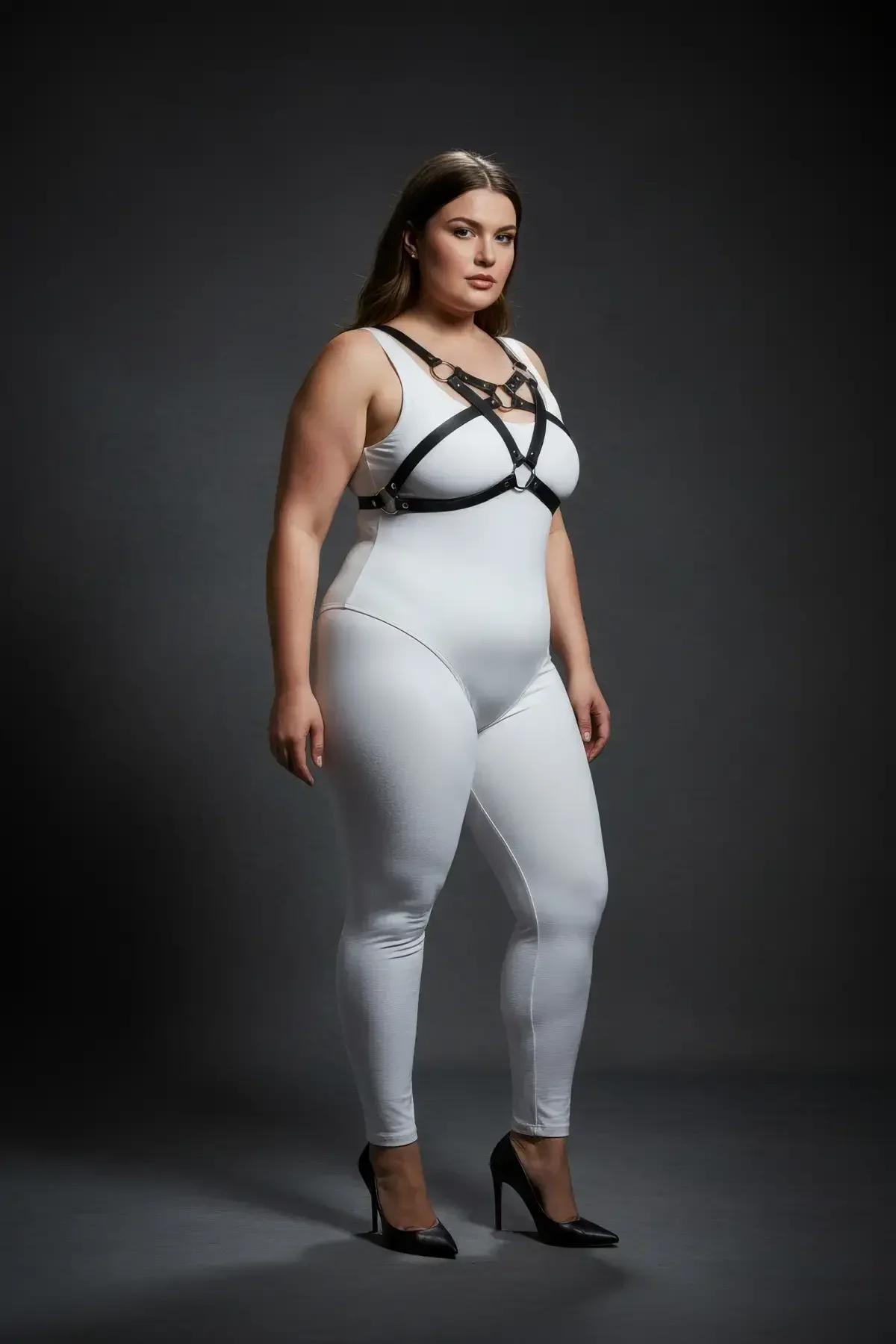 ayarlanabilir omuz tokası detayı siyah göğüs harness 90-120 cm beden