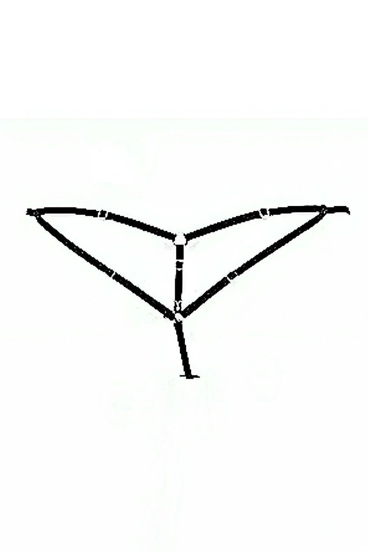 black elastic cage thong back view three strap rows silver O-ring connectors low-rise jeans