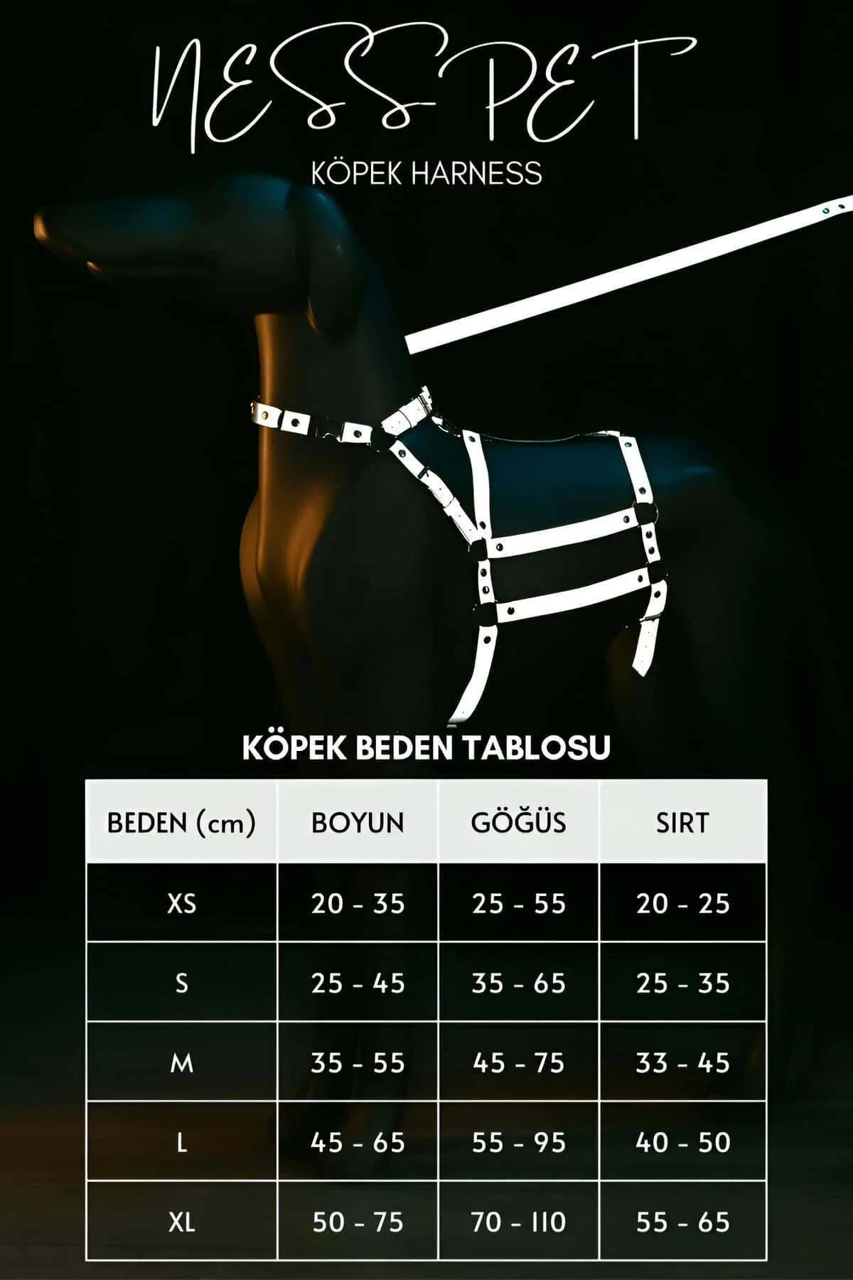 Ayarlanabilir, Vücudu Saran, Güzel Gözüken Özel Tasarım Reflektörlü Köpek Harness - NPD004